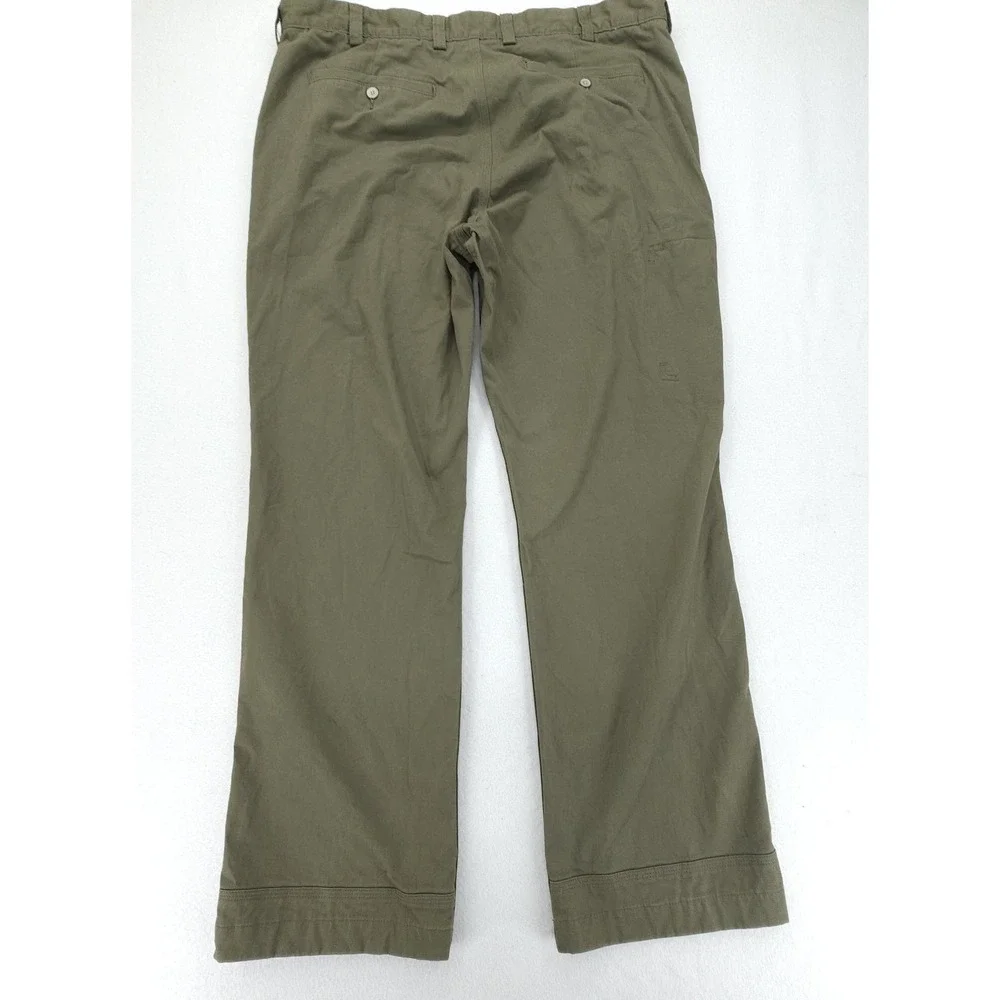 Duluth Trading Khaki Pants Mens 40x32 Olive Green Flex Ballroom Stretch Workwear